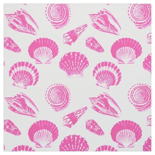 Tela Aguas de mar - rosa y blanco fucsia (Retal)