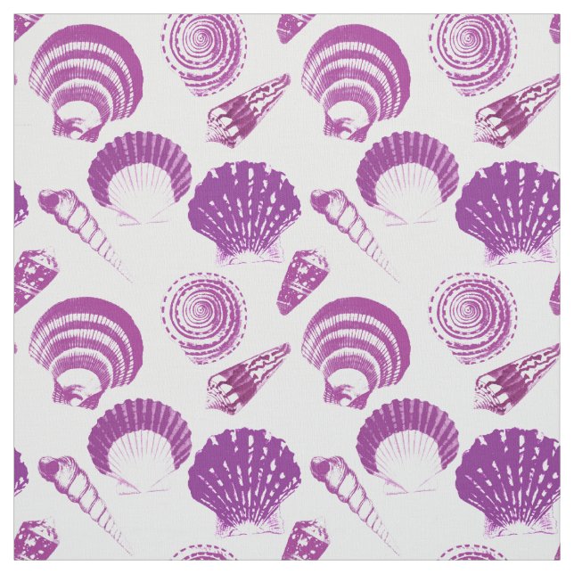Tela Agujas de mar - amethyst morado sobre un fondo bla (Retal)