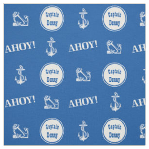 Tela ¡Ahoy! Patrón de anclaje de barco personalizado
