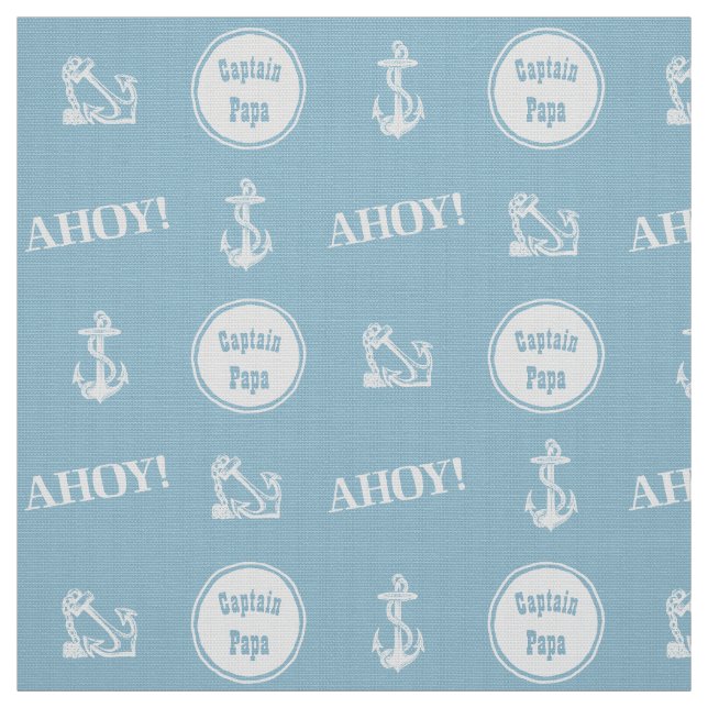 Tela ¡Ahoy! Personalizado Anclaje de barco Azul claro (Retal)