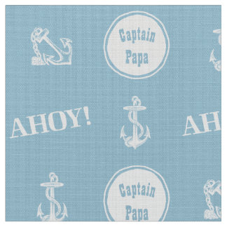 Tela ¡Ahoy! Personalizado Anclaje de barco Azul claro