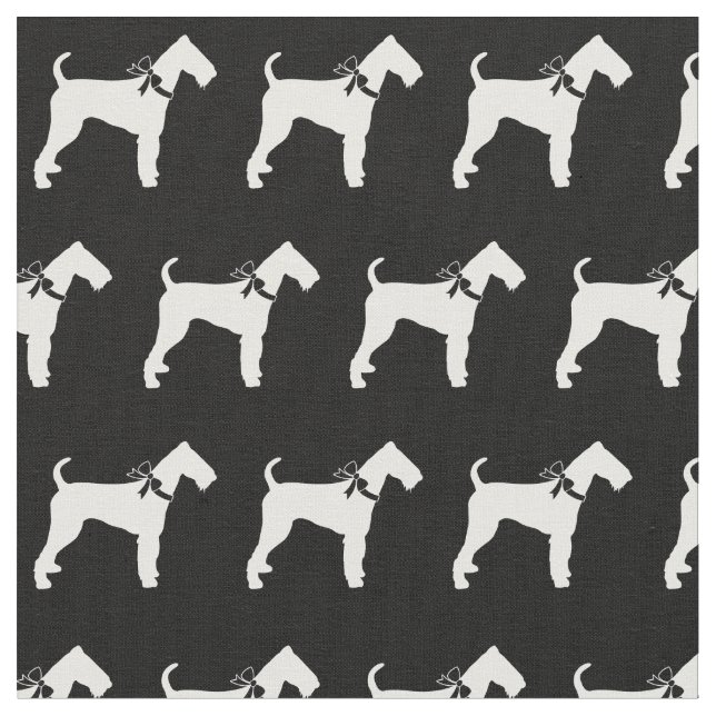 Tela Airedale Terrier Dog Silhouette Mascota (De cerca)