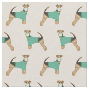 Tela Airedale Terrier exfoja al perro tan