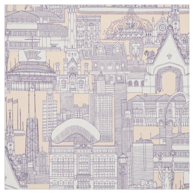 Tela Ajelly toile violeta de Chicago (Retal)