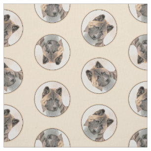 Tela Akita American Inu Japonesa Sable Pintando Arte De