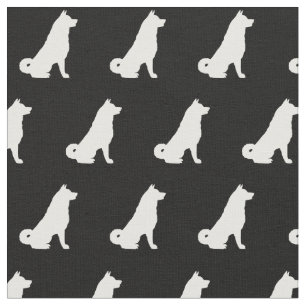 Tela Akita Dog Silhouette Mascota