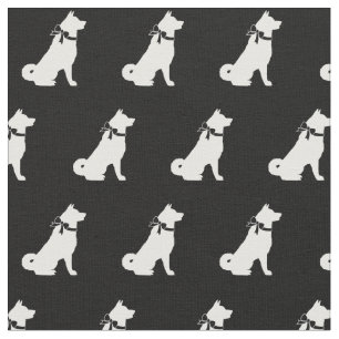 Tela Akita Dog Silhouette Mascota