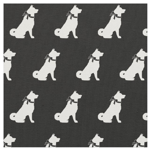 Tela Akita Dog Silhouette Mascota (De cerca)