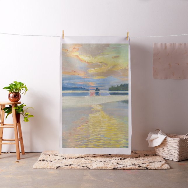 Tela Akseli Gallen-Kallela - Atardecer sobre el lago Ru (In Situ)