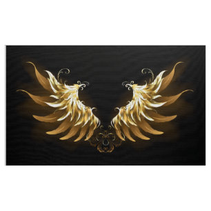 Tela Alas del Ángel de Oro sobre fondo negro