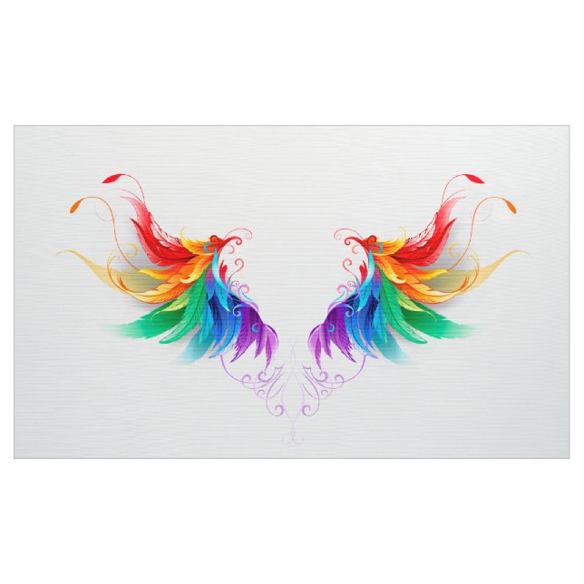Tela Alas del arco iris fluidas (Yarda)