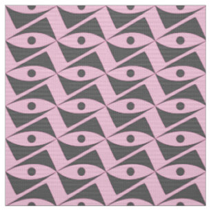 Tela Alas deltas de mediados del siglo - gris y rosa