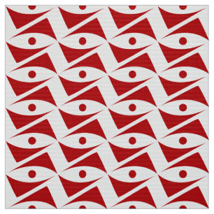 Tela Alas deltas de mediados del siglo - rojo y blanco