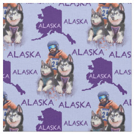 Tela Alaska Musher Y Sus Perros