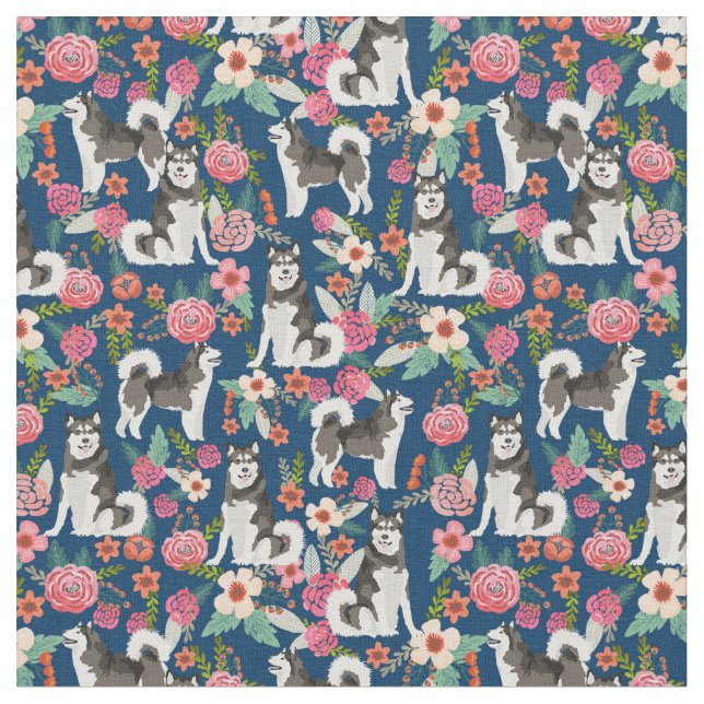 Tela Alaskan Malamute vintage navales (De cerca)