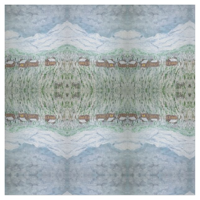 Tela Aldea de las Montañas (De cerca)