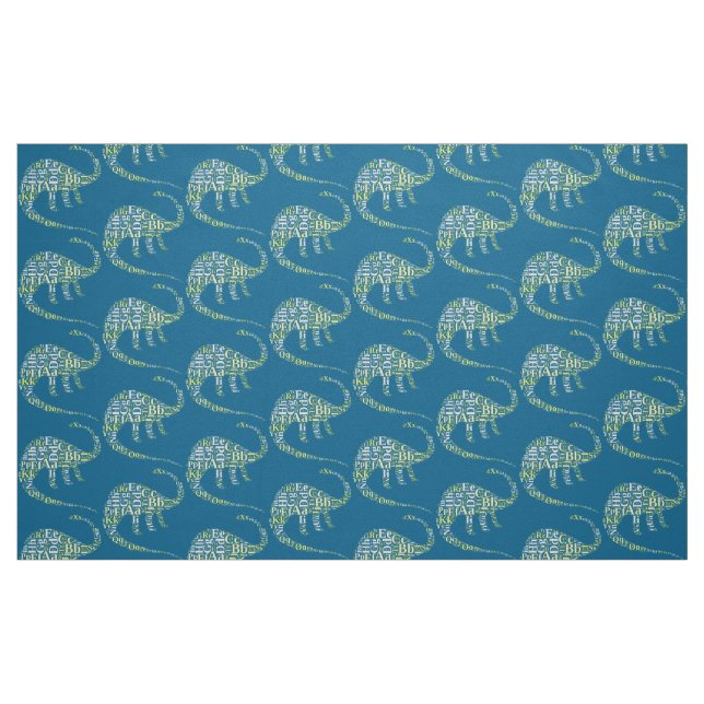 Tela Alfabeto dino ("Cuarto gordo" (fat quarter))