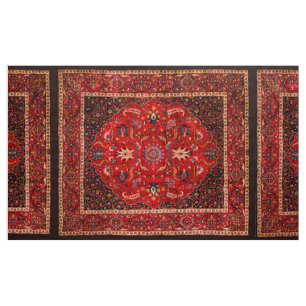 Tela Alfombra roja persa de Mashhad