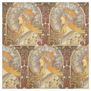 Tela Alfonse Mucha Zodiac Art Nouveau Mujer