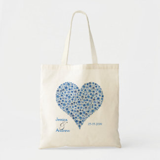 Tela Algo bolso color de rosa azul del regalo del favor