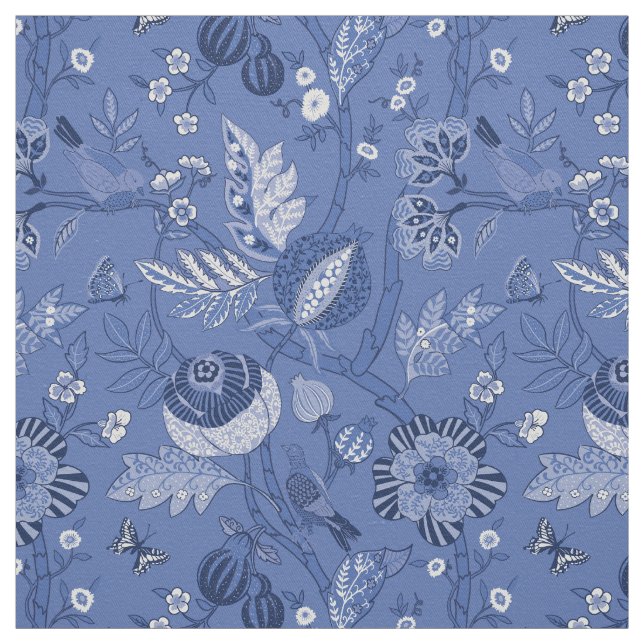 Tela Algodón de diseño bohemio azul claro (Retal)