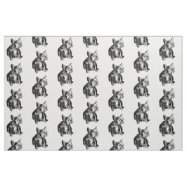 Tela Algodón peinado personalizado del perrito del