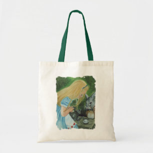 Tela Alicia en bolso del país de las maravillas