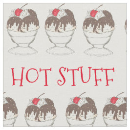 Tela ALIMENTOS CALIENTES Hielo Crema Sundae El día de S