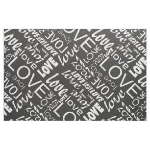 Tela Alive Black and White Gallery Love Words Art