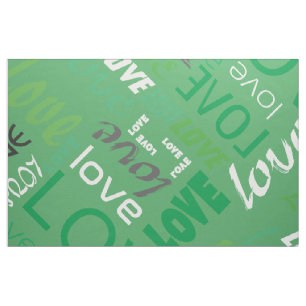Tela Alive Green Gallery Love Words Art