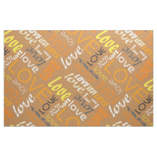 Tela Alive Naranja Gallery Love Words Art