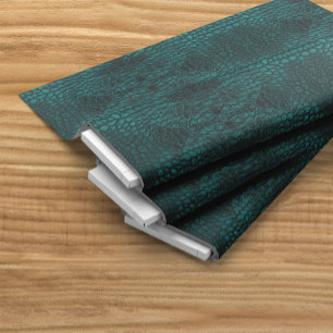 Tela Alligator Verde azulado Faux Leather
