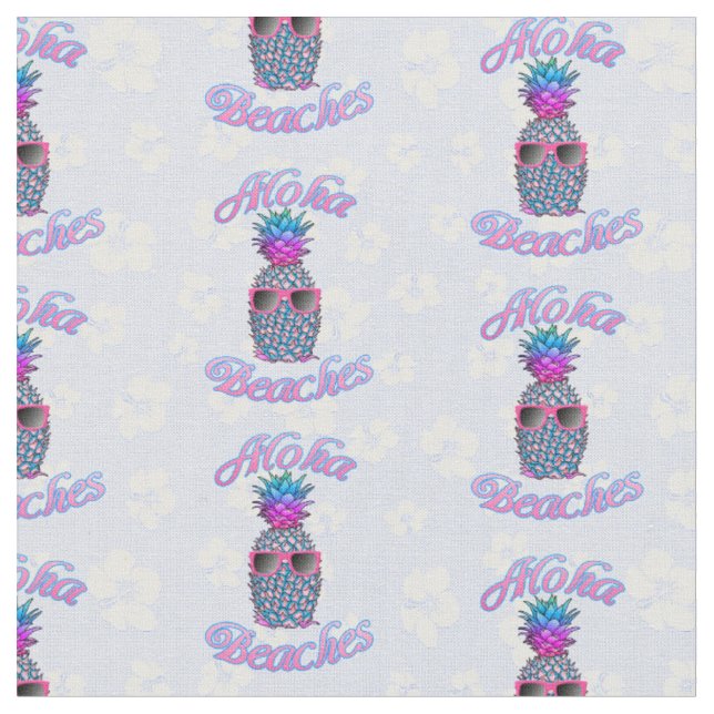 Tela Aloha Bebida de piña tropical (De cerca)