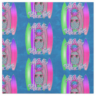 Tela Aloha Bebidas Verano Surfing Pineapple