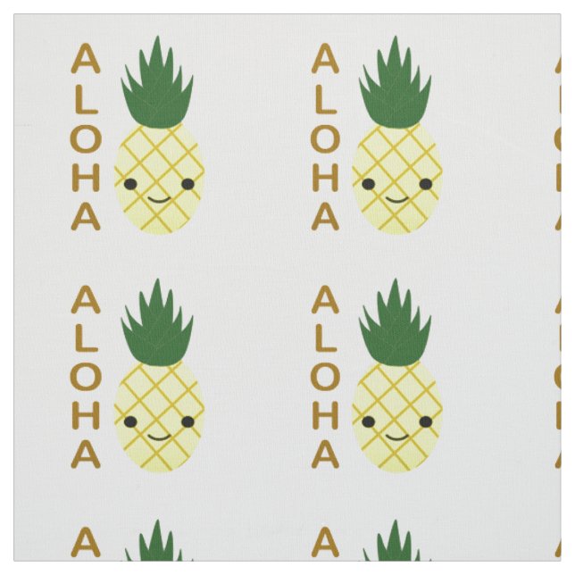 Tela Aloha Cute Kawaii Piña (Retal)