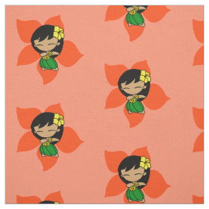 Tela Aloha Honeys Hawaiian Hula Chica Hibiscus