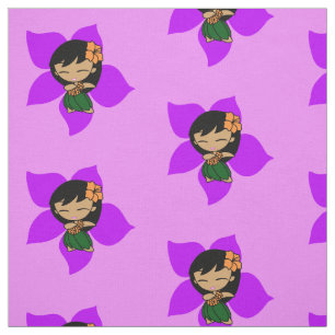 Tela Aloha Honeys Hawaiian Hula Chica Hibiscus