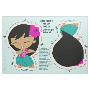 Tela Aloha Honeys Hula Chica Doll Kit y Patrón