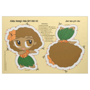 Tela Aloha Honeys Hula Chica Doll Kit y Patrón