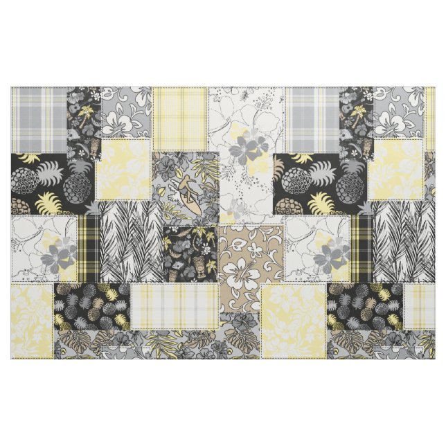 Tela Aloha Patchwork Impresiones Tropicales Hawaianas - ("Cuarto gordo" (fat quarter))