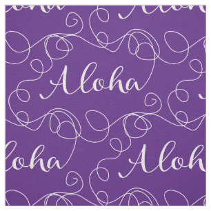 Tela ALOHA patrón blanco transparente con LINES