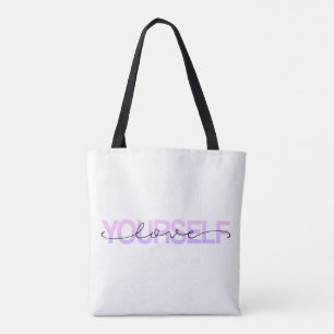 Tela Ama tu propia caligrafía de San Valentín Bolso d