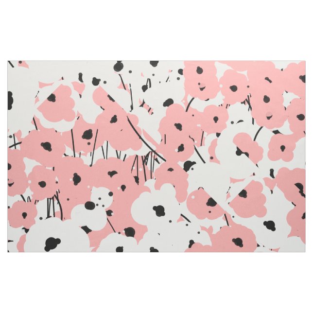 TELA AMAPOLAS ELEGANTES DEL PERSONALIZADO FABRIC_MOD ("Cuarto gordo" (fat quarter))