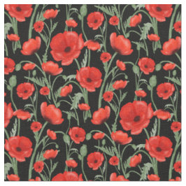 Tela Amapolas Rojas