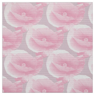 Tela amapolas rosadas