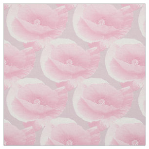 Tela amapolas rosas.