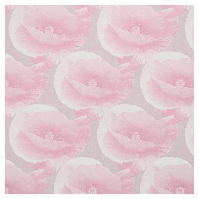 Tela amapolas rosas. (Retal)