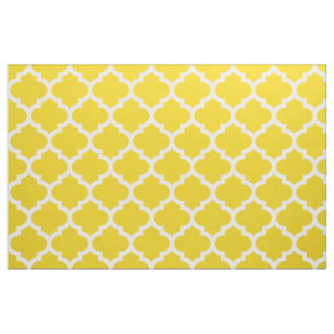 Tela amarilla limón del enrejado de Quatrefoil de