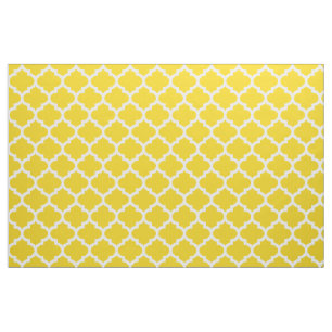 Tela amarilla limón del enrejado de Quatrefoil de