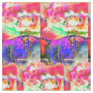 Tela Amarillo abstracto floral Amarillo amapola